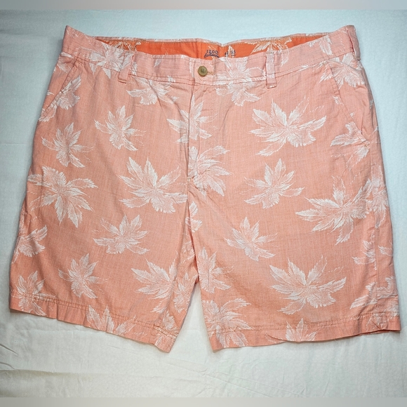 Izod Other - IZOD Saltwater Shorts Orange Salmon Coral Tropical Palm Tree Cotton Size 42